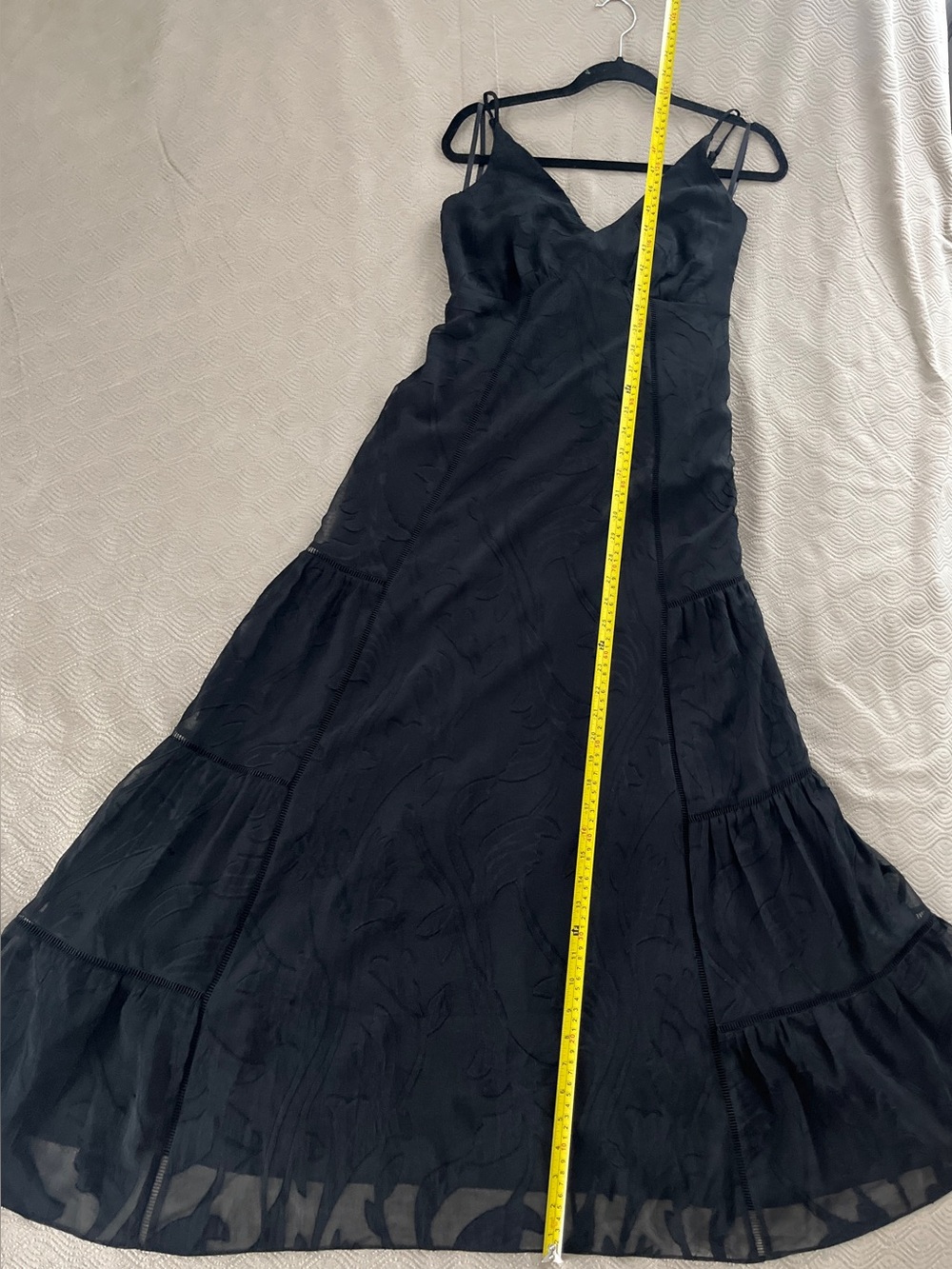 White House Black Market Women's Black V-Neck Maxi Dress size 6 - Picture 8 of 13